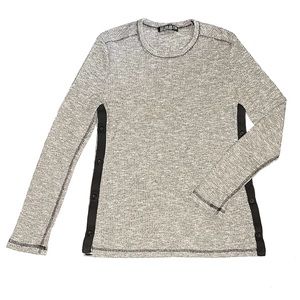 Cotton On Long Sleeve Ribbed Tee~ Heathered Gray